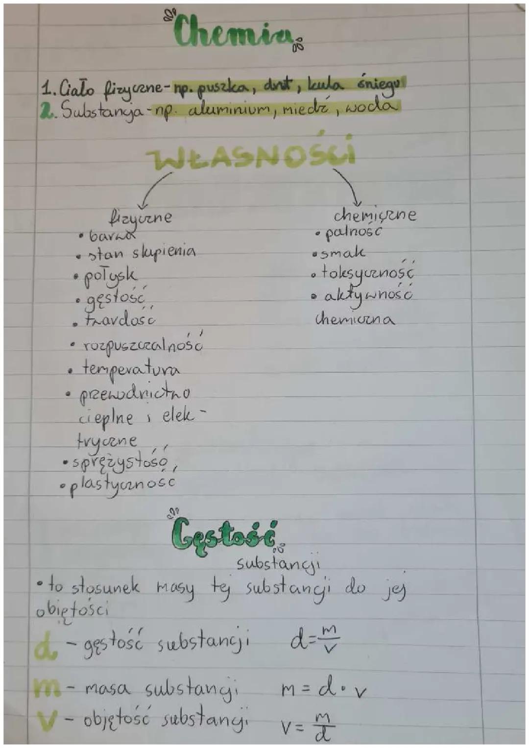 Podstawy chemii i fizyki: właściwości, wzory i rozdzielanie mieszanin