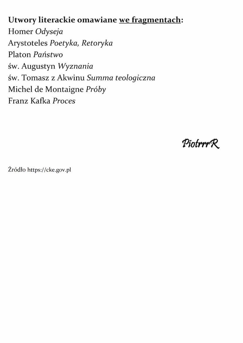 Lektury - matura - ZAKRES
ROZSZERZONY
Obowiązuje znajomość całego utworu:
William Szekspir Hamlet
Juliusz Słowacki Lilla Weneda
Zygmunt Kras