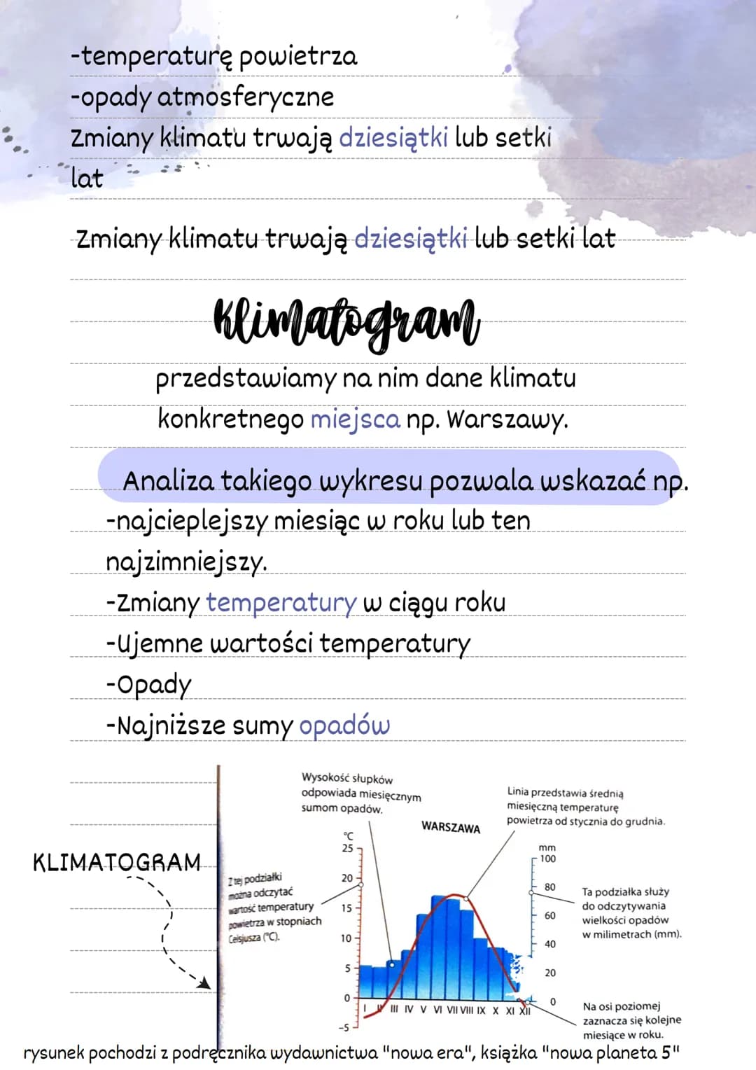 pogoda a klimat
Stan atmosfery w określonym
miejscu i czasie.
pogoda
DO JEJ SKŁADNIKÓW ZALICZA SIĘ:
- temperaturę powietrza
-zachmurzenie
-o