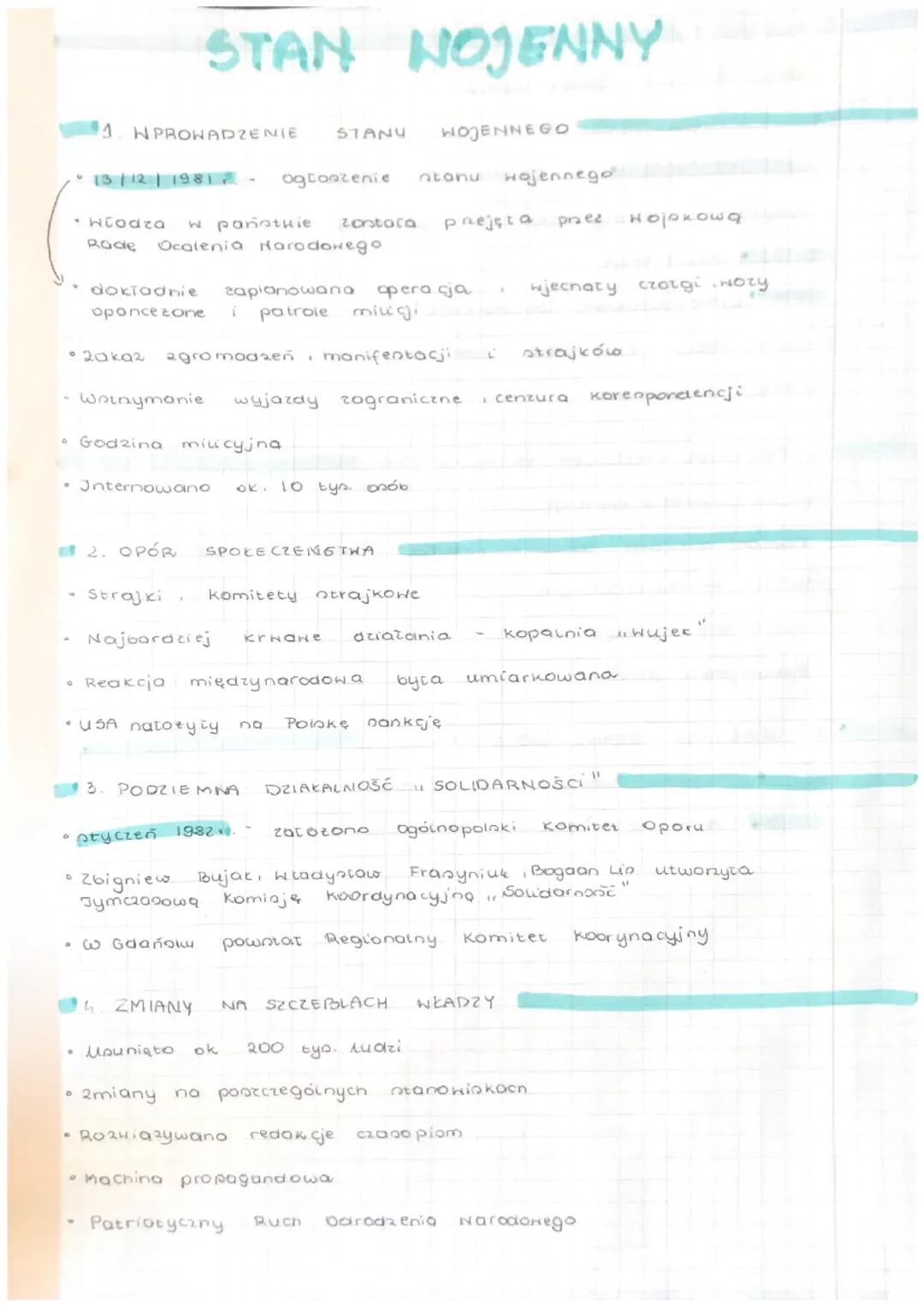 ^ NPROWADZENIE STANY HOJENNEGO
STAN NOJENNY
13/12 1981 - ogtoozenie stanu
- Włodza w państwie Zontaca prejeta przez Hojakowa
Rade
Ocalenia N