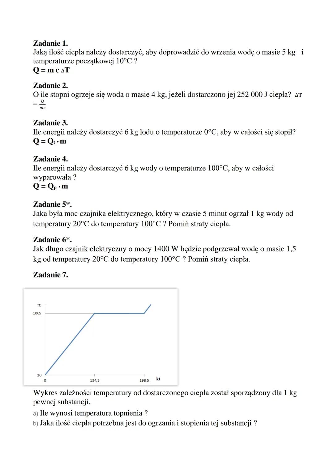 Termodynamika - Zadania i Ćwiczenia dla Uczniów