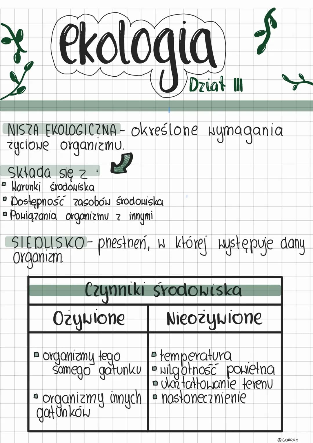EKOLOGIA - Biologia klasa 8 dział III