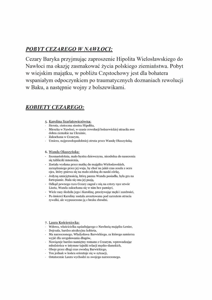 PRZEDWIOŚNIE
OPIS RODZICÓW CEZAREGO BARYKI:
1. Seweryn Baryka:
Ojciec Cezarego,
Pracował w przemyśle naftowym w Baku,
W 1914 roku został pow