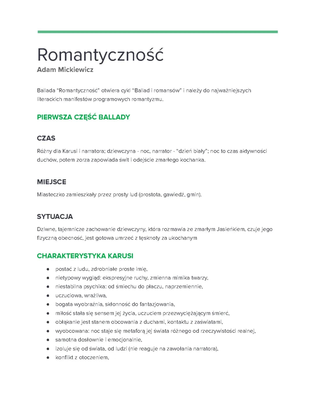 Jak Mickiewicz pokazuje romantyczność w balladzie? Analiza manifestu romantyzmu