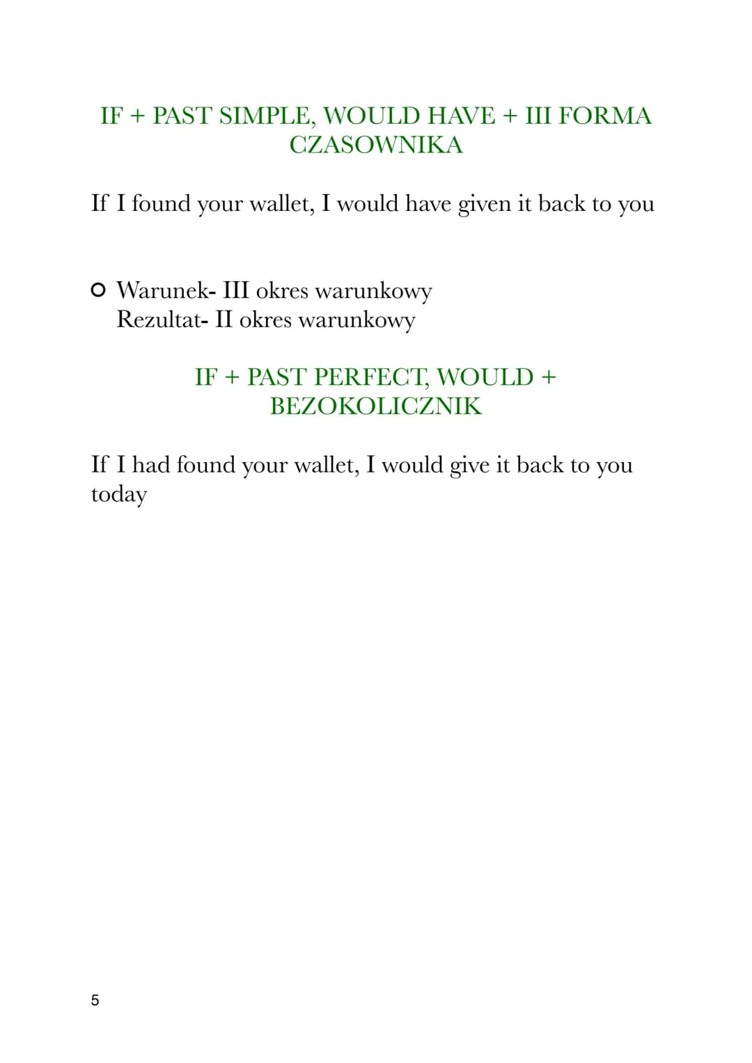 CONDITIONALS
TRYBY WARUNKOWE
0 conditional
SYTUACJE PEWNE NA 100% (NATURA, PRAWA
FIZYKI, MATEMATYKA...)
BUDOWA:
IF+ PRESENT SIMPLE, PRESENT 