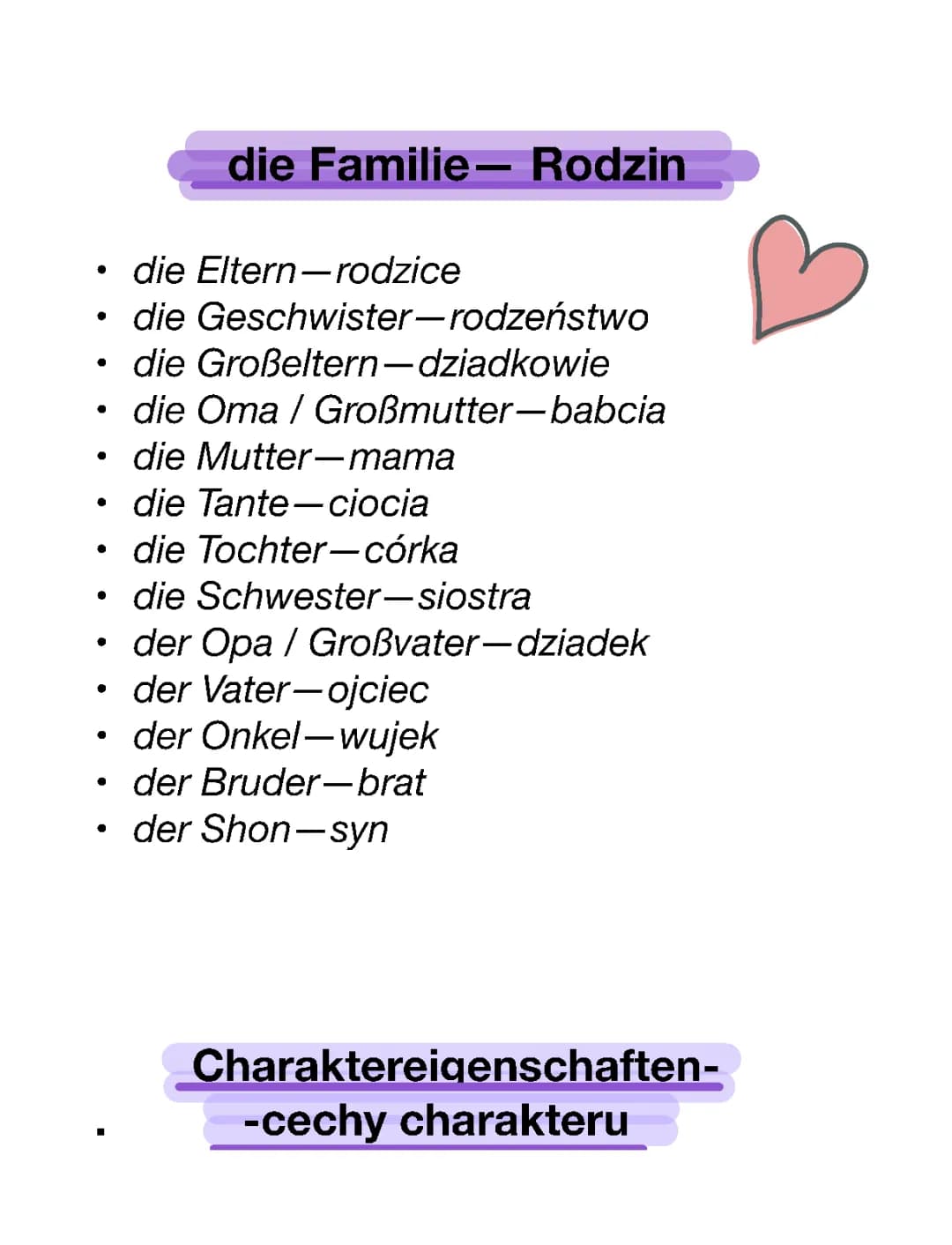 Niemiecki-Rodzina i cechy charakteru 