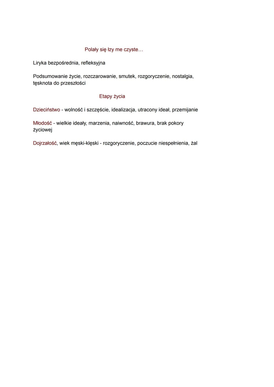 Liryki Lozańskie
1839-1840. Mickiewicz był Profesorem na uniwersytecie w Lozannie. Nie
były wydane przez niego. Ostatni etap rozwoju Mickiew