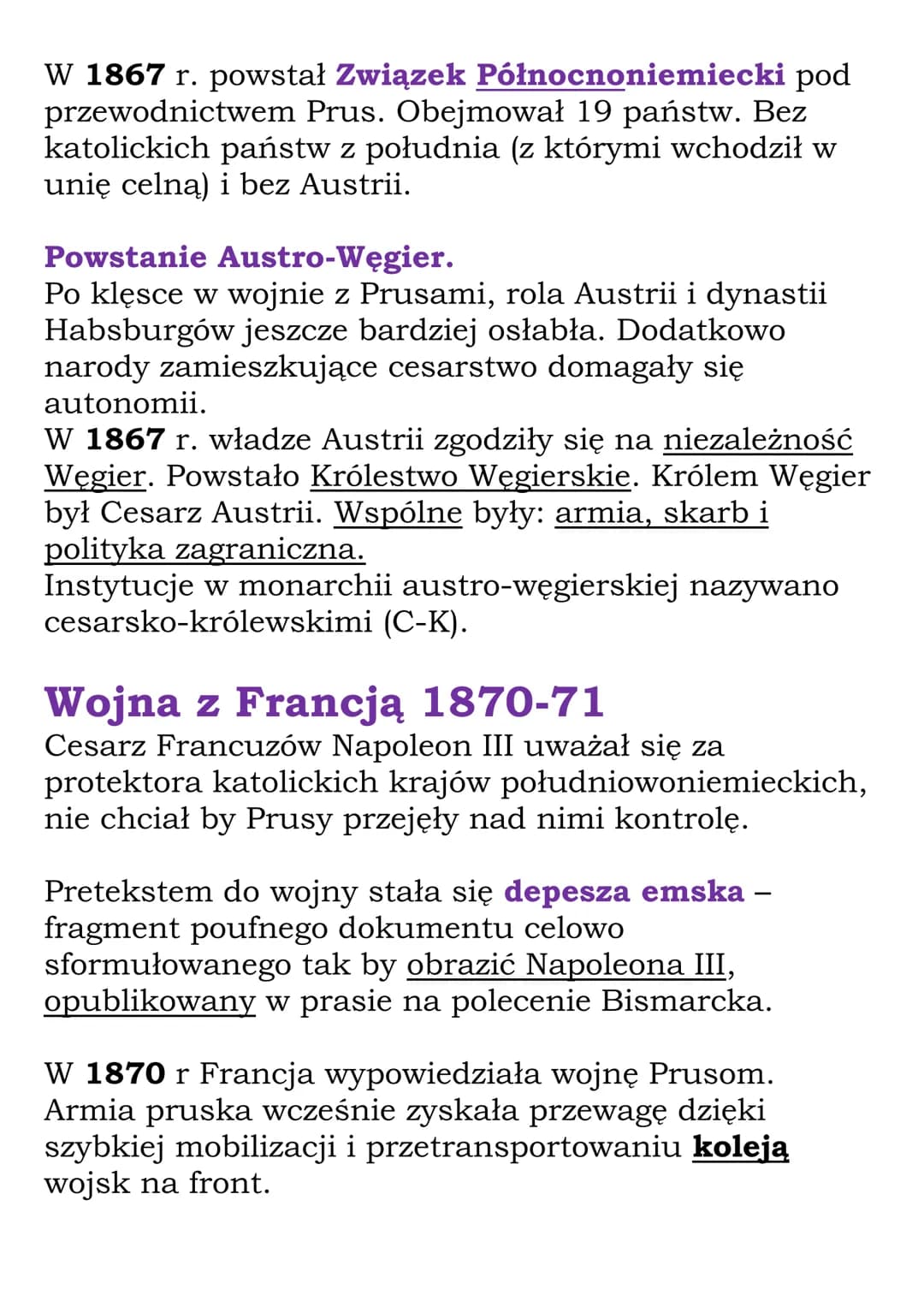 Zjednoczenie Niemiec
W roku 1806 upadła Rzesza Niemiecka.
W latach 1806-1815 istniał Związek Reński (pod
przewodnictwem Napoleona).
Od 1815 