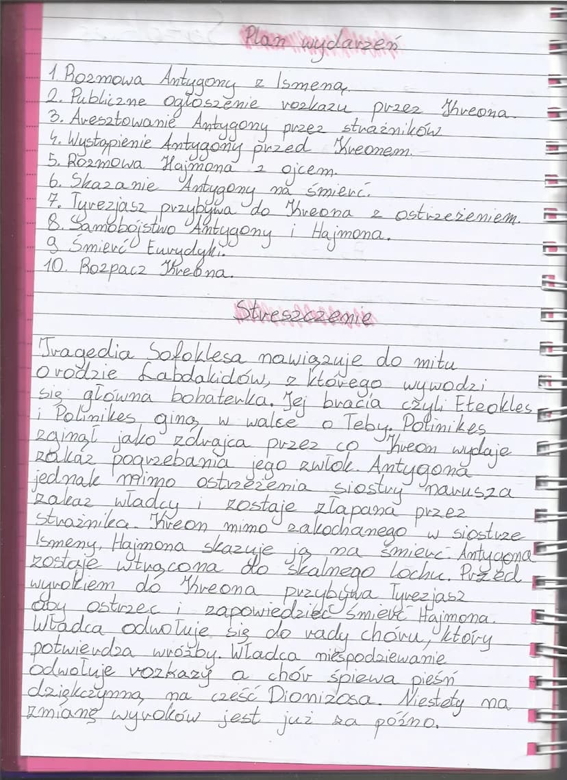 
<p>Antygona to dramat Sofoklesa, który jest częścią cyklu tebańskiego, a wydarzenia w nim nawiązują do mitu Labdakidów. Jest to tragedia an