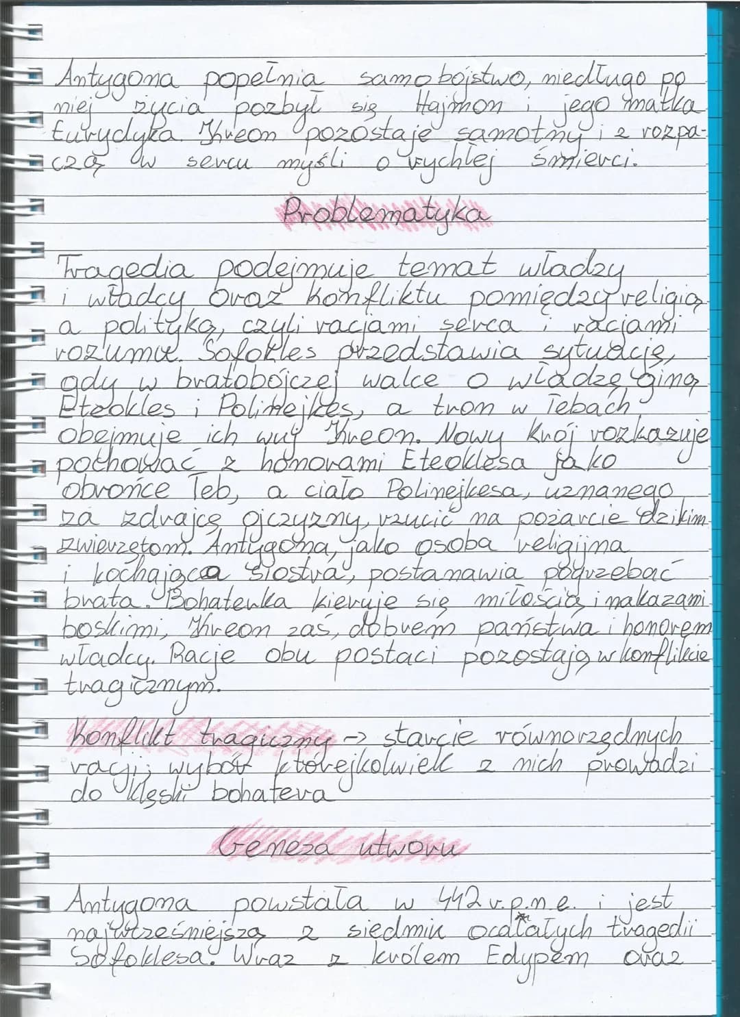 
<p>Antygona to dramat Sofoklesa, który jest częścią cyklu tebańskiego, a wydarzenia w nim nawiązują do mitu Labdakidów. Jest to tragedia an