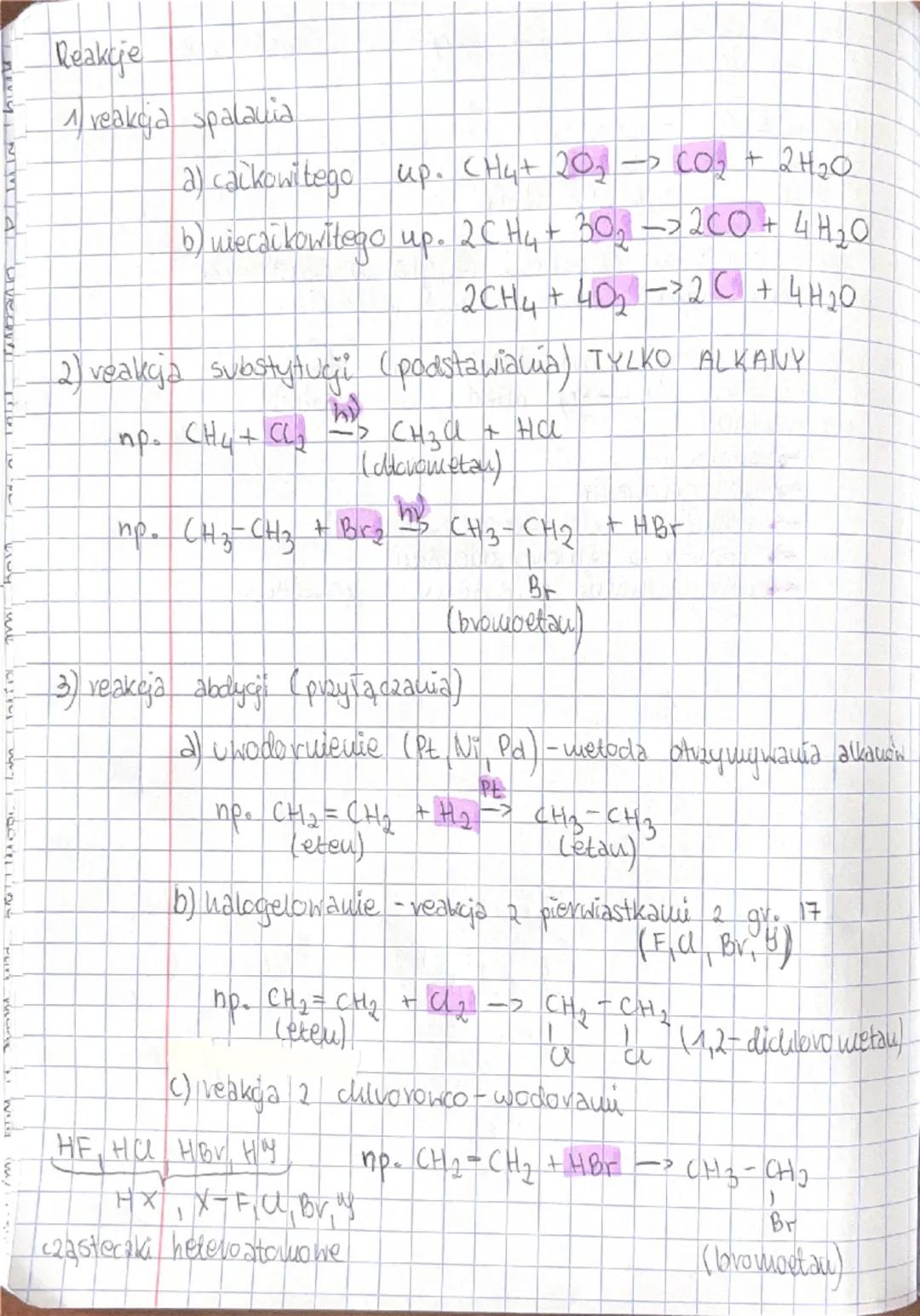 Węglowodory
1 metan
2 etan
3 propan
4 butan
5 pentan
6 heksan
7 heptan
8 oktan
9 nonan
10 dekan
Alkan
Węglowodory
na sycone
Rodzaje podstawn