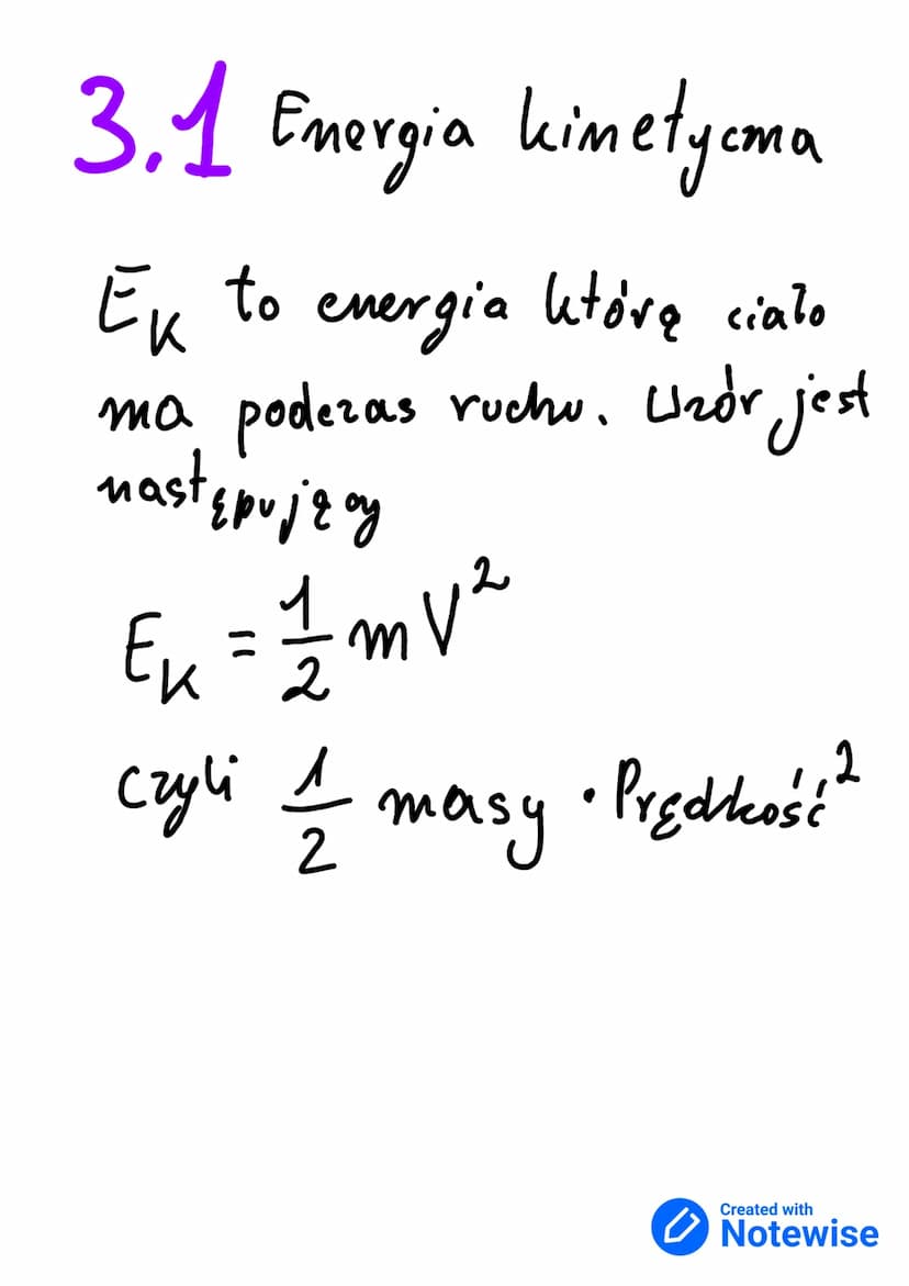 Praca Moc Energia
1. Praca
Pracę, nazywamy przesumiącie
ciała, pod wpływem siły. 2 tej
definieji wynika weór:
= F • S
W
(Praca) (sila) (dreg