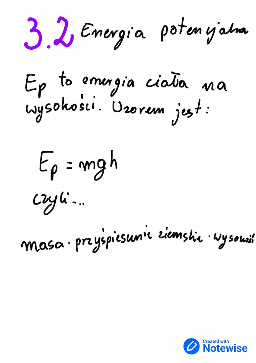 Praca Moc Energia
1. Praca
Pracę, nazywamy przesumiącie
ciała, pod wpływem siły. 2 tej
definieji wynika weór:
= F • S
W
(Praca) (sila) (dreg