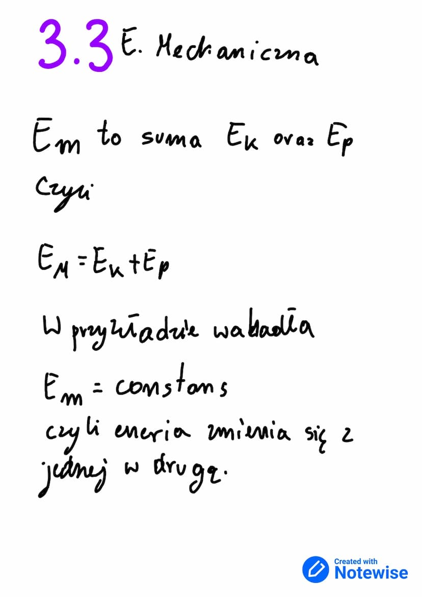 Praca Moc Energia
1. Praca
Pracę, nazywamy przesumiącie
ciała, pod wpływem siły. 2 tej
definieji wynika weór:
= F • S
W
(Praca) (sila) (dreg