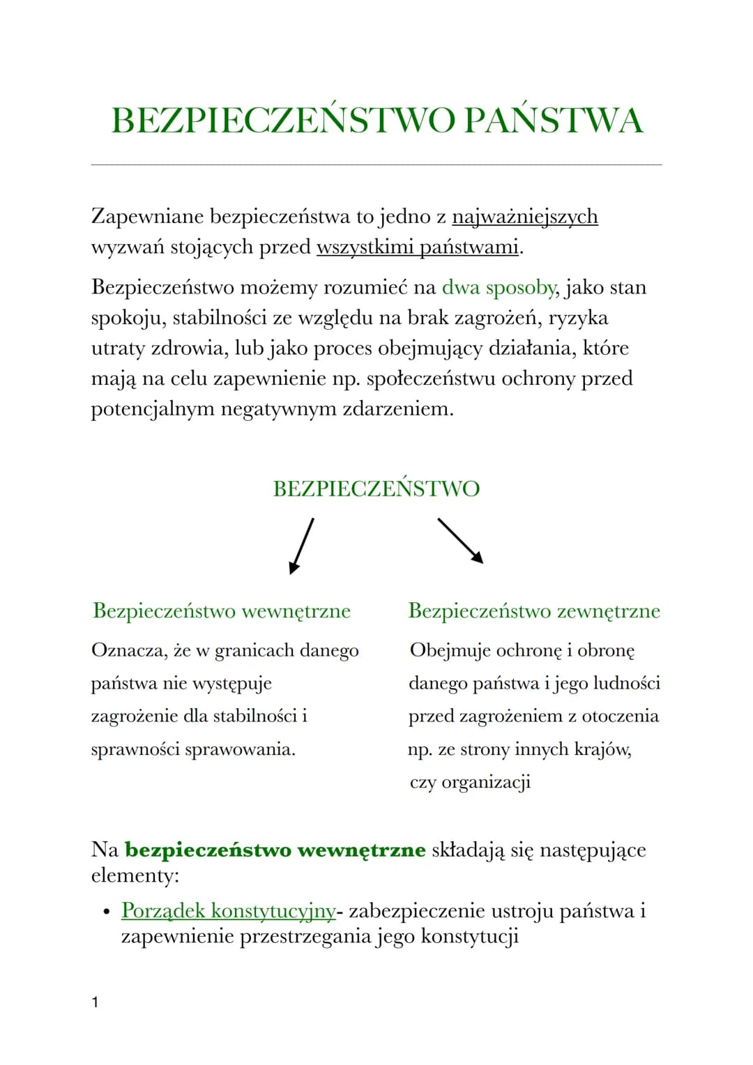 BEZPIECZEŃSTWO PAŃSTWA
Zapewniane bezpieczeństwa to jedno z najważniejszych
wyzwań stojących przed wszystkimi państwami.
Bezpieczeństwo może
