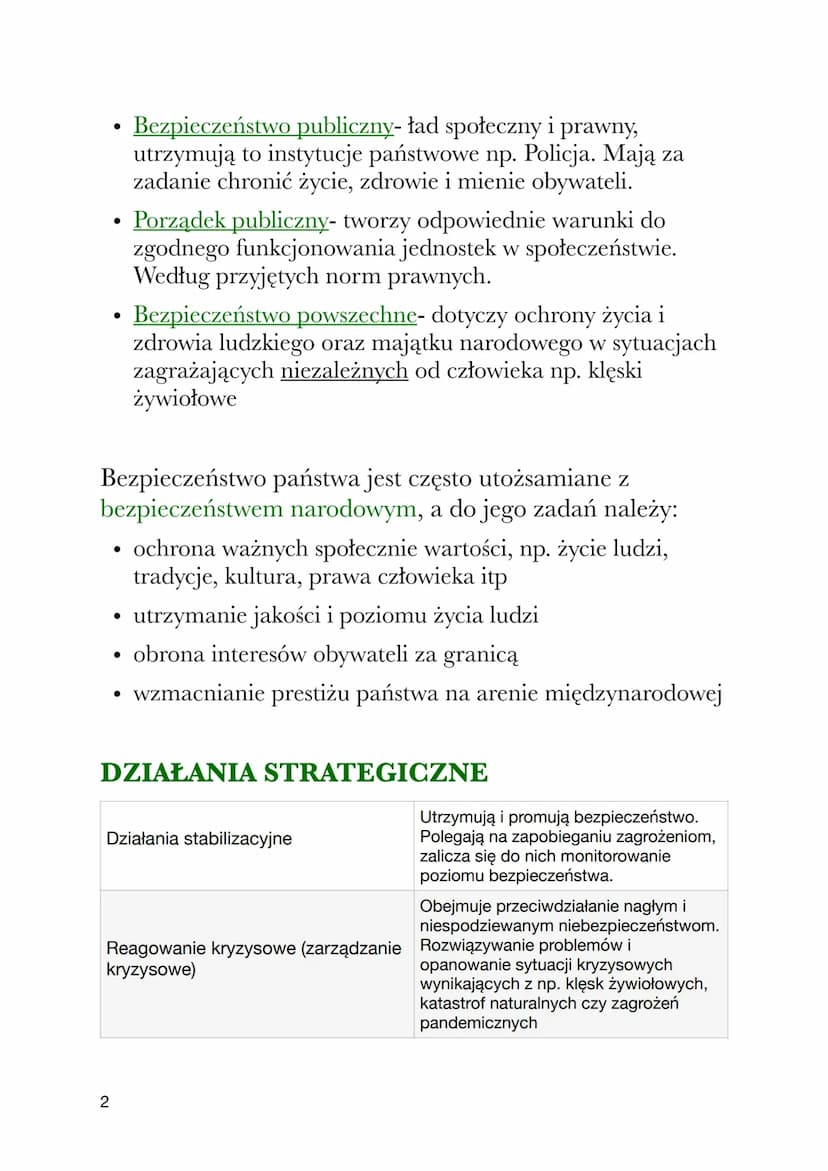 BEZPIECZEŃSTWO PAŃSTWA
Zapewniane bezpieczeństwa to jedno z najważniejszych
wyzwań stojących przed wszystkimi państwami.
Bezpieczeństwo może