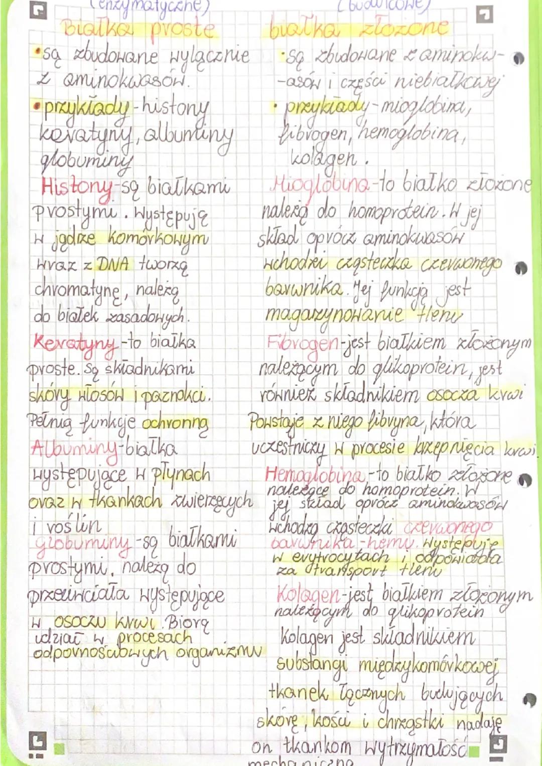 tminokwasy
Białka
są głównym składnikiem budulooHym
komórek i tkanek, odgrywają kluczone
vole w ich metaboliczne.
Aminokwasy -są zbudowane z