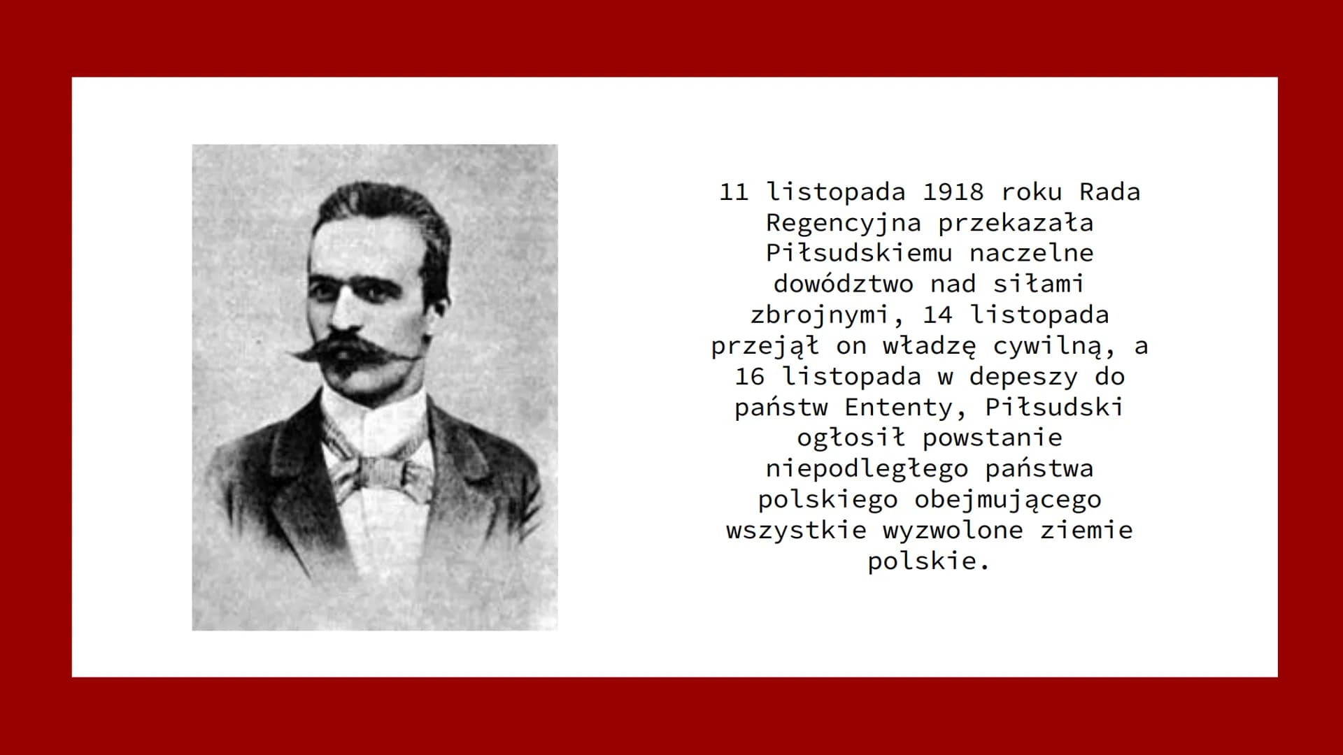 
<p>Józef Piłsudski urodził się 5 grudnia 1867 r. w Zuławie pod Wilnem. Podczas studiów medycznych związał się z socjalistyczno-rewolucyjnym
