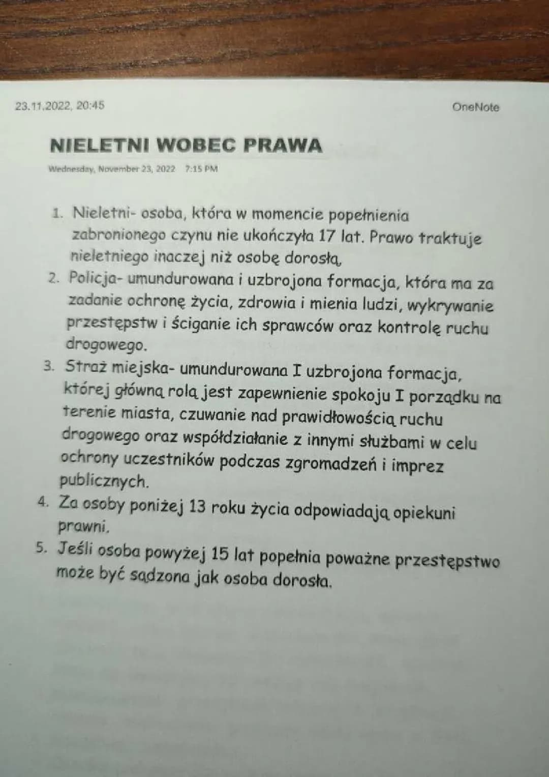 Odpowiedzialność karna nieletnich - co musisz wiedzieć jako uczeń