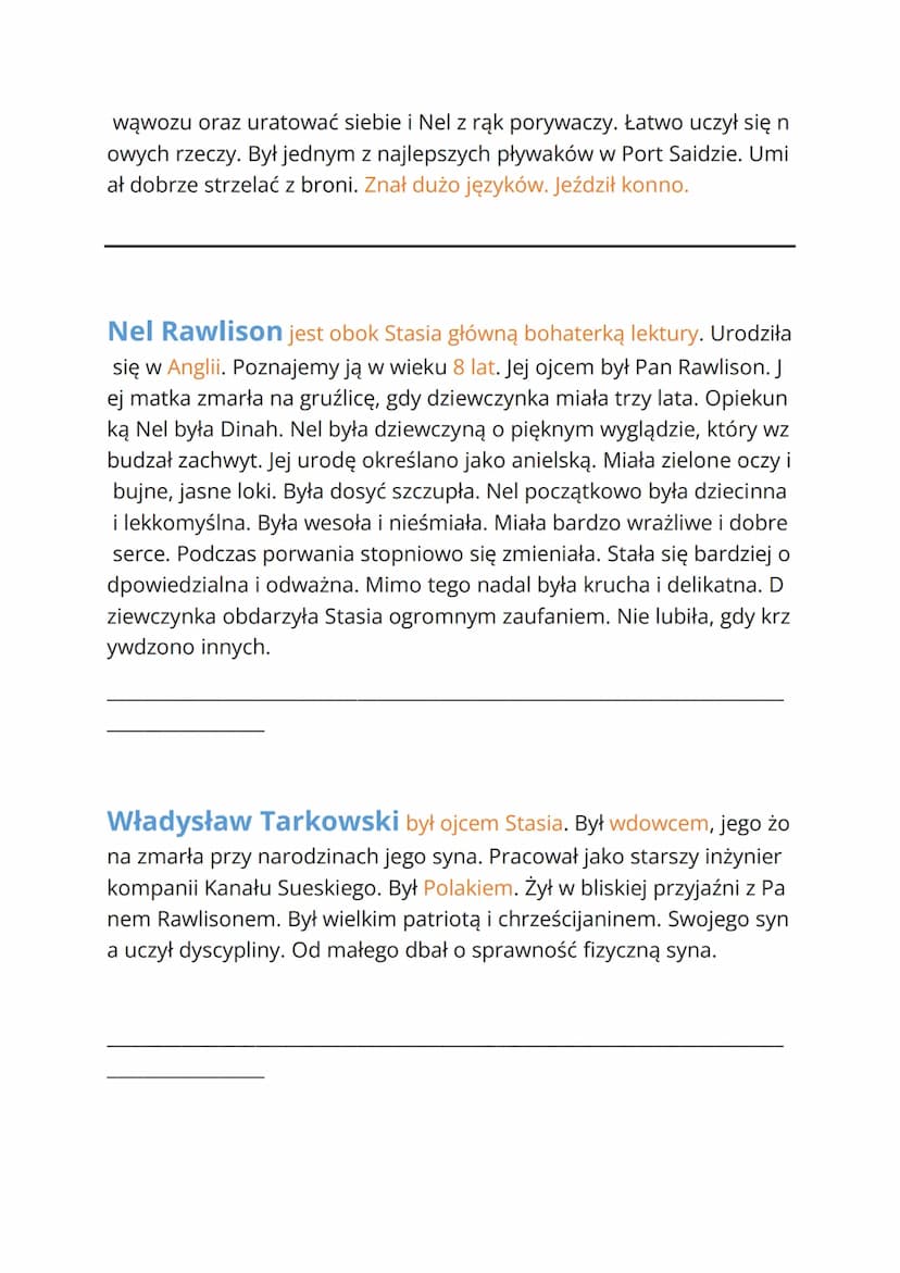 WSTEP:
W PUSTYNI I W PUSZCZY
(notatka)
W pustyni iw puszczy - powiesc przygodowa dla młodziezy Henryka Sienkiewicza
publikowana w odcinkach 