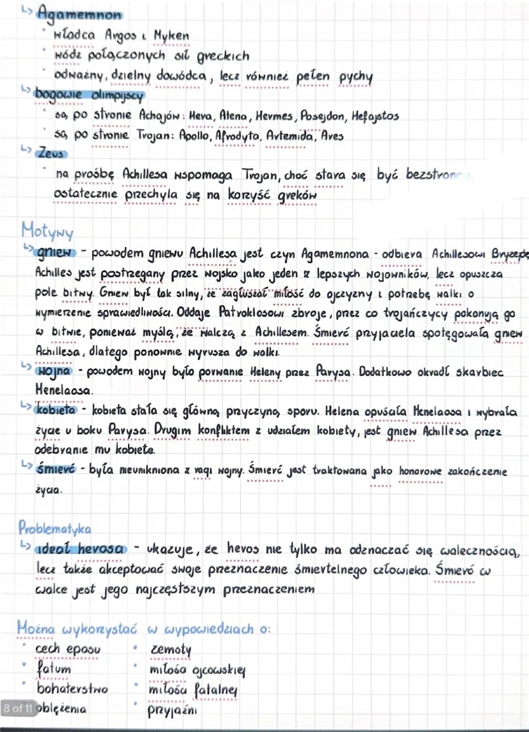 Iliada
homer
Gatunek
diada jest eposem, ponieważ:
jest to dłuższy utwór epicki pisany heksametvem
L> przedstawia losy legendarnych bohaterów