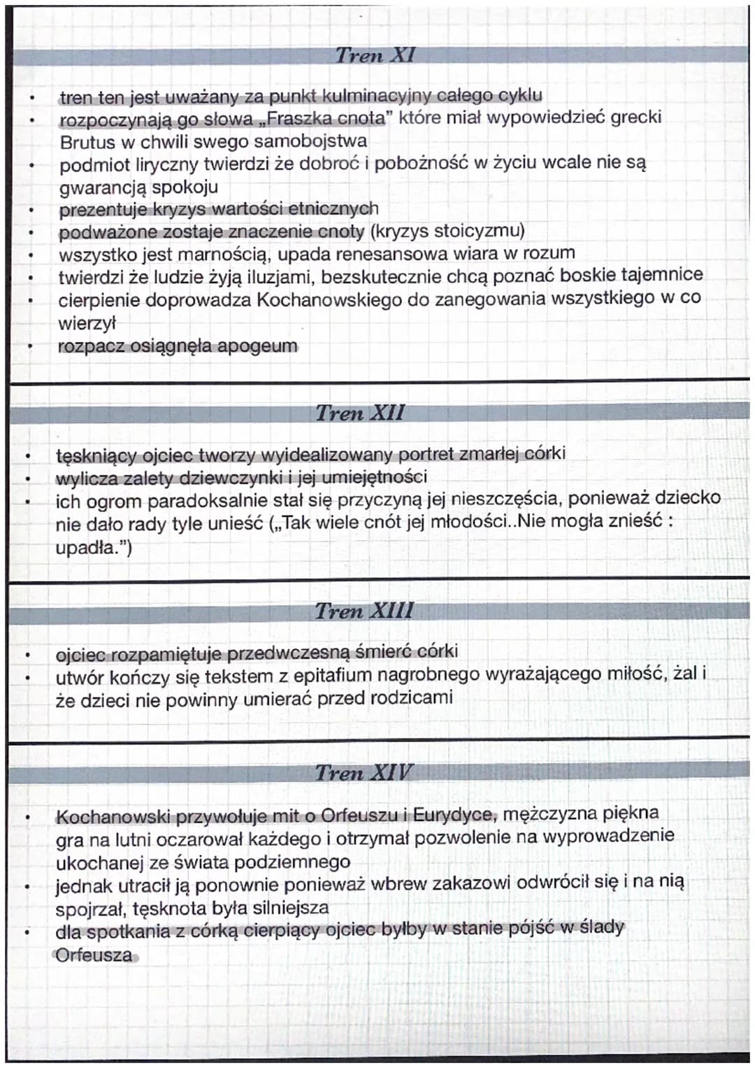 Treny (cykl)
Tren I
Jan Kochanowski
stanowi wprowadzenie do sytuacji opisanej w zbiorze
jego zadaniem jest zarysowanie ogromu cierpienia jak