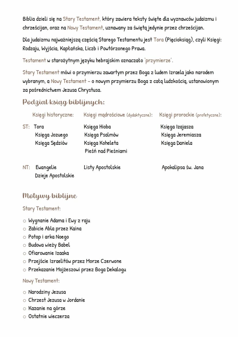 Biblia kilka anonimowych autorów
Wstęp
Biblia była jednym z najważniejszych źródeł kultury europejskiej i do dziś należy do
najsilniej oddzi