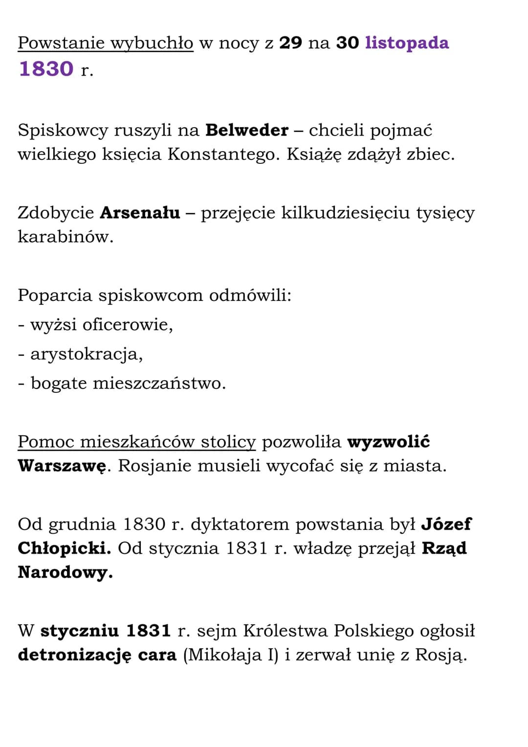 Przyczyny wybuchu powstania
listopadowego, charakter zmagań i
następstwa powstania dla Polaków w
różnych zaborach.
Legalna opozycja
- kalisz