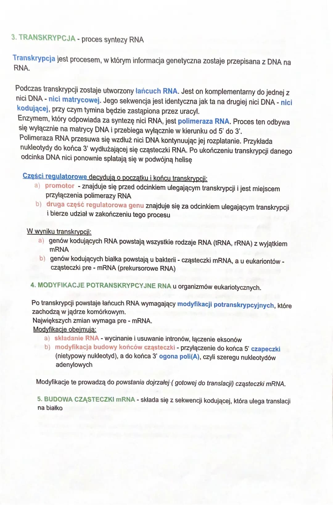 EKSPRESJA GENÓW
Komórki wytwarzają miliony różnych białek. Informacja o budowie białka i jego funkcji jest
zapisana w genach. Utworzenie bia