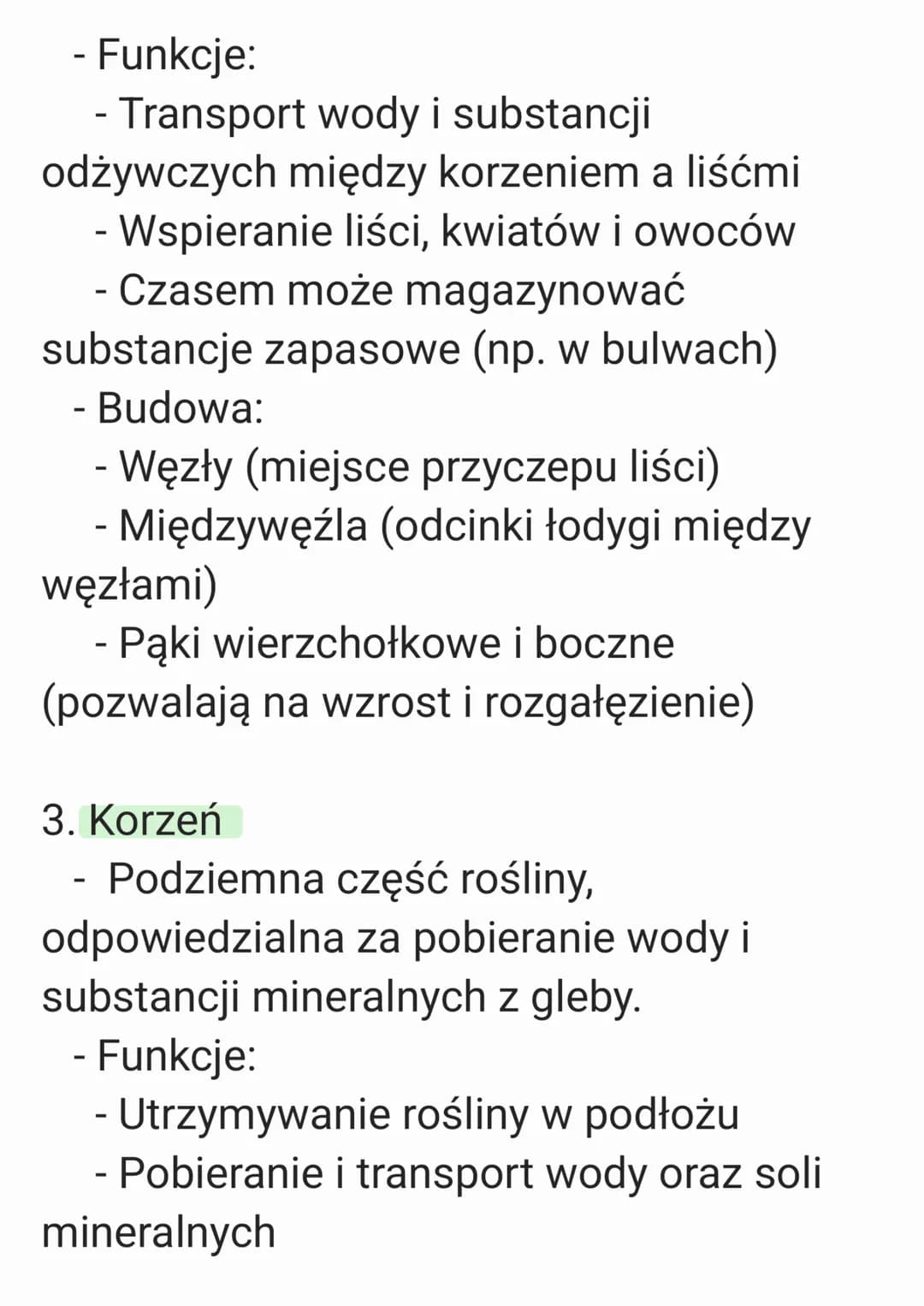 PĘD, ŁODYGA, KORZEŃ
1. Pęd
-
Część rośliny złożona z łodygi, liści,
pąków i często kwiatów. Obejmuje
nadziemne struktury roślin.
- Funkcje:
