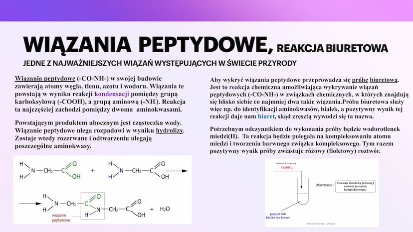 BIAŁKA
I AMINOKWASY
KAROLINA JANKOWSKA AMINOKWASY
CZYM SĄ?
Aminokwasy to związki chemiczne, które po
połączeniu się tworzą białko. Każde bia