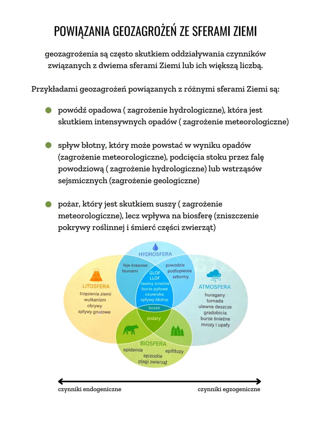 GEOZAGROŻENIA
GEOZAGROŻENIA
geozagrożenia to zjawiska i procesy geologiczne, meteorologiczne
oraz hydrologiczne, które są niebezpieczne dla 