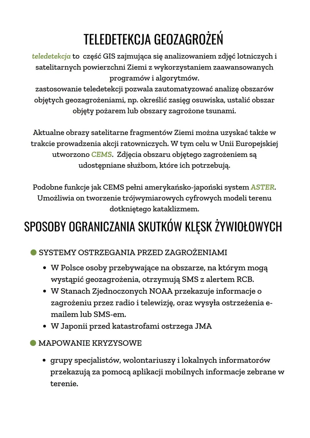 GEOZAGROŻENIA
GEOZAGROŻENIA
geozagrożenia to zjawiska i procesy geologiczne, meteorologiczne
oraz hydrologiczne, które są niebezpieczne dla 