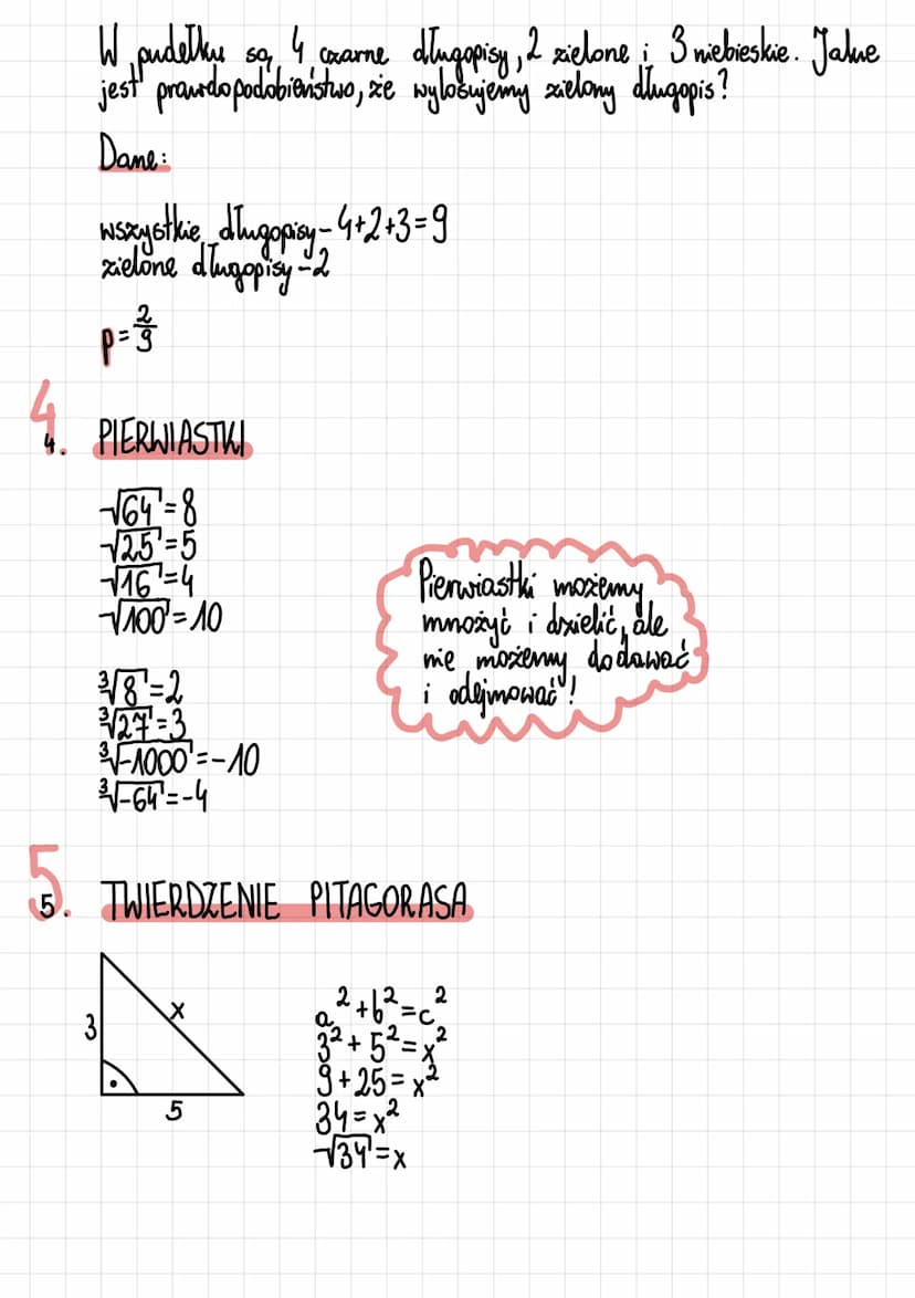 MATEMATYKA
es
1. ŚREDNIA ARYTMETYCZNA
Suma danych np: 6,4₁2,₁3 = 6+4+2+3 = 4/7 - 37 = 3,75
liczba danych,
2. MEDIANA
• jeśk ilość liczb jest