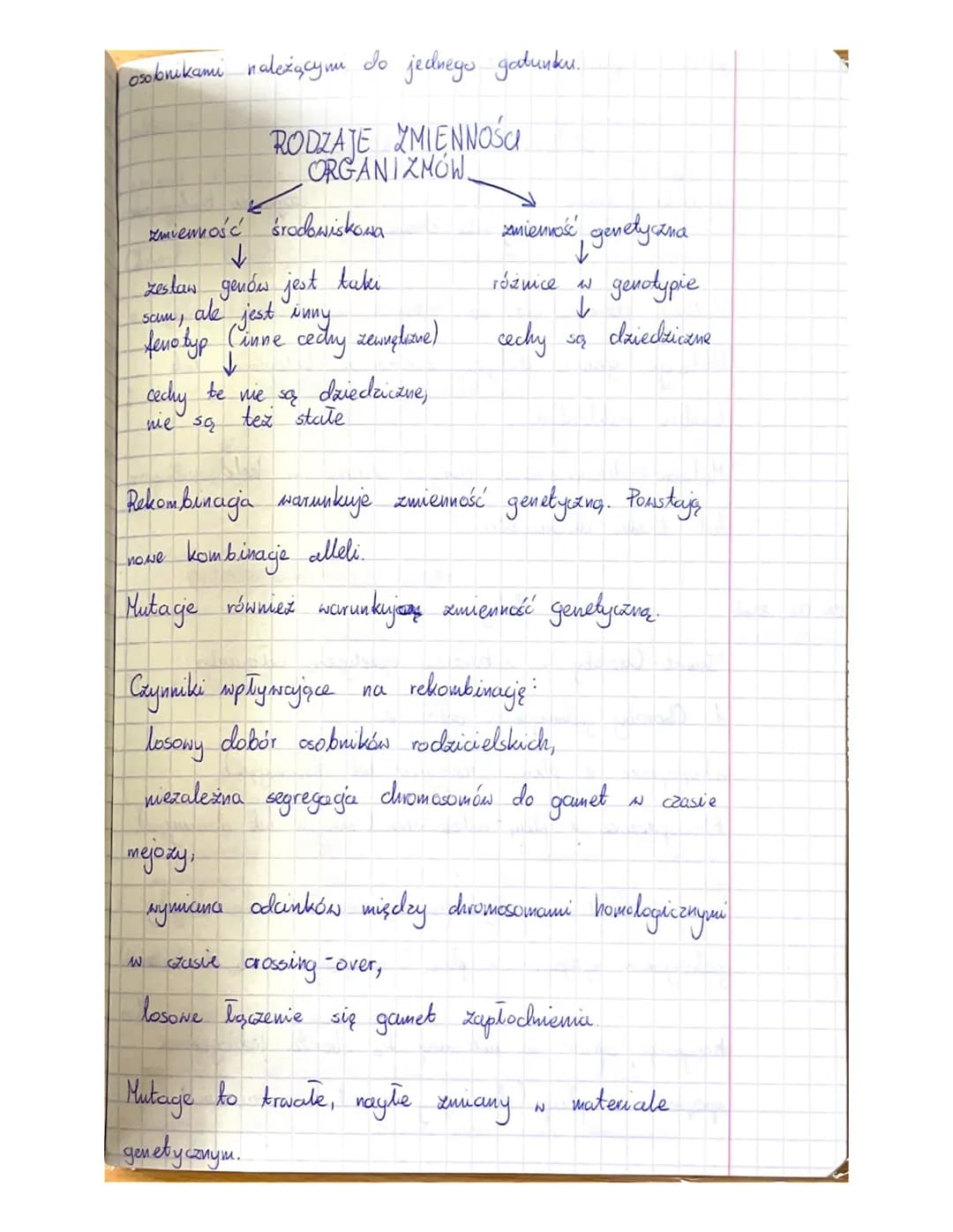 14.01.2022r.
Lekcja
Temat: Imiemność organizmón. Mutacje
Zmienność
to
organizmów
występowanie różnic pomiędzy osobnikami należącymi do jedne
