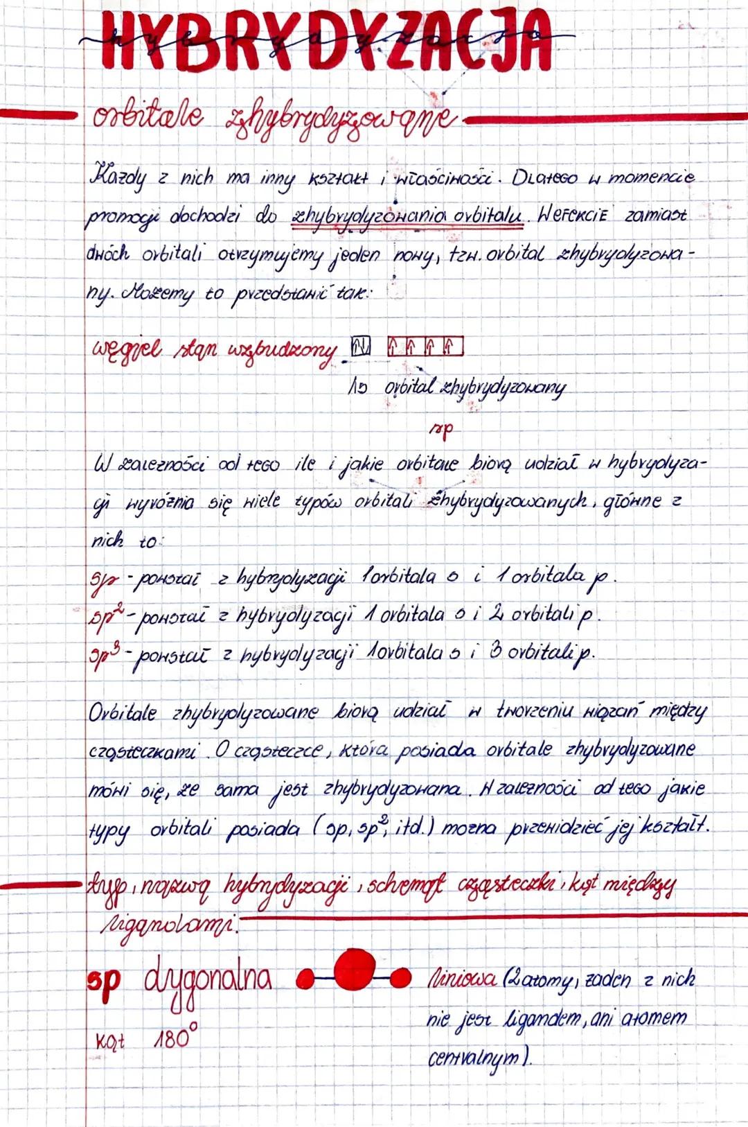 HYBRYDYZACJA
orbitale zhybrydyzowane
Kazdy
z nich ma inny kształt i właściwości. Dlatego w momencie
promocji dochodzi do zhybrydyzowania orb