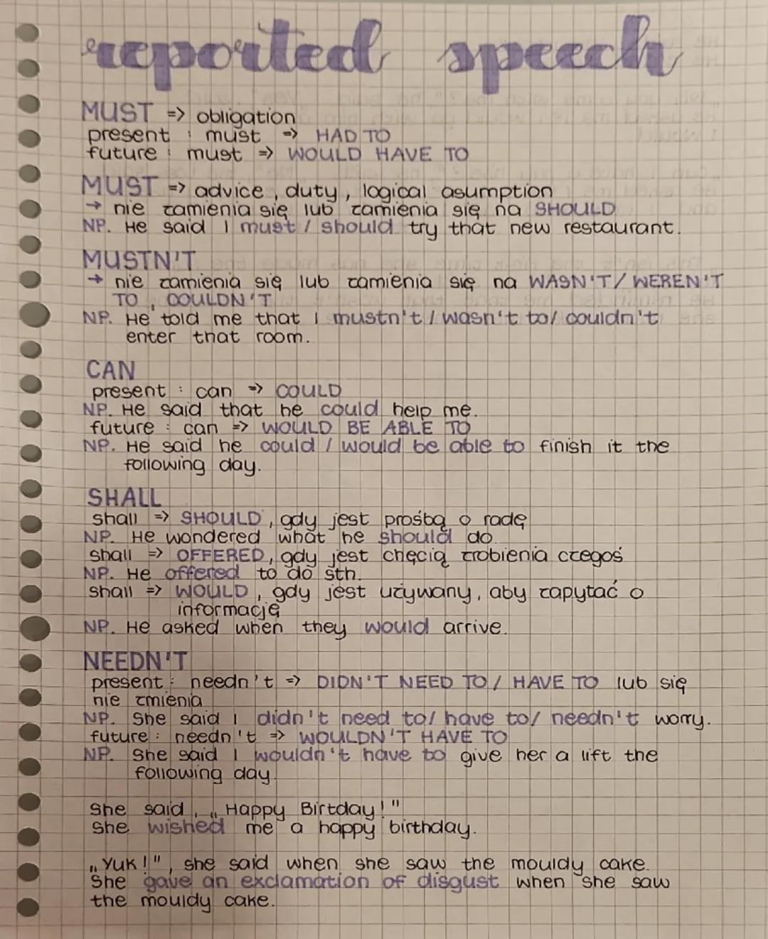 # reported speech

DIRECT SPEECH

present simple
"Tom needs a new bike."
Dad said

present continuous
"He is watching TV.", she
said

presen