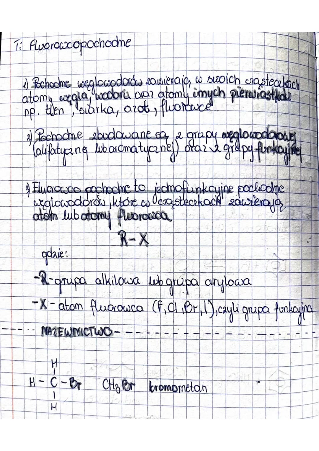 T: Fluorowcopochodne
4) Pochodme weglowodorów zawierają, w swoich crastecekach
atomy węgia, woobru oraz atomy imych pierwiastka
pp. then, si