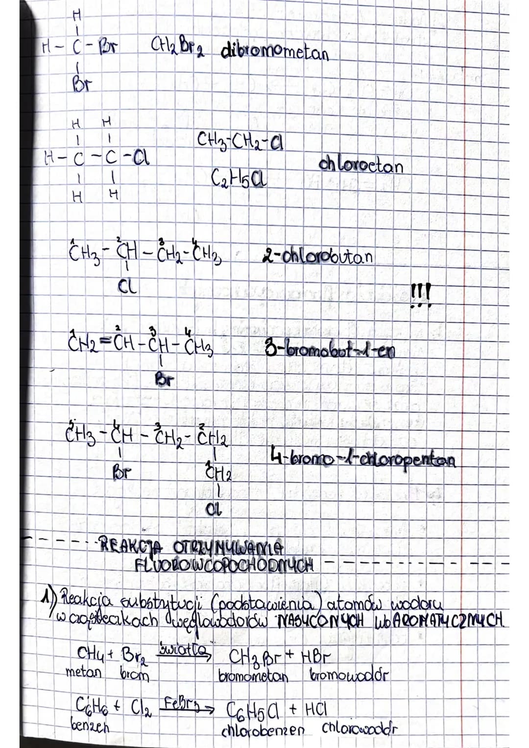 T: Fluorowcopochodne
4) Pochodme weglowodorów zawierają, w swoich crastecekach
atomy węgia, woobru oraz atomy imych pierwiastka
pp. then, si