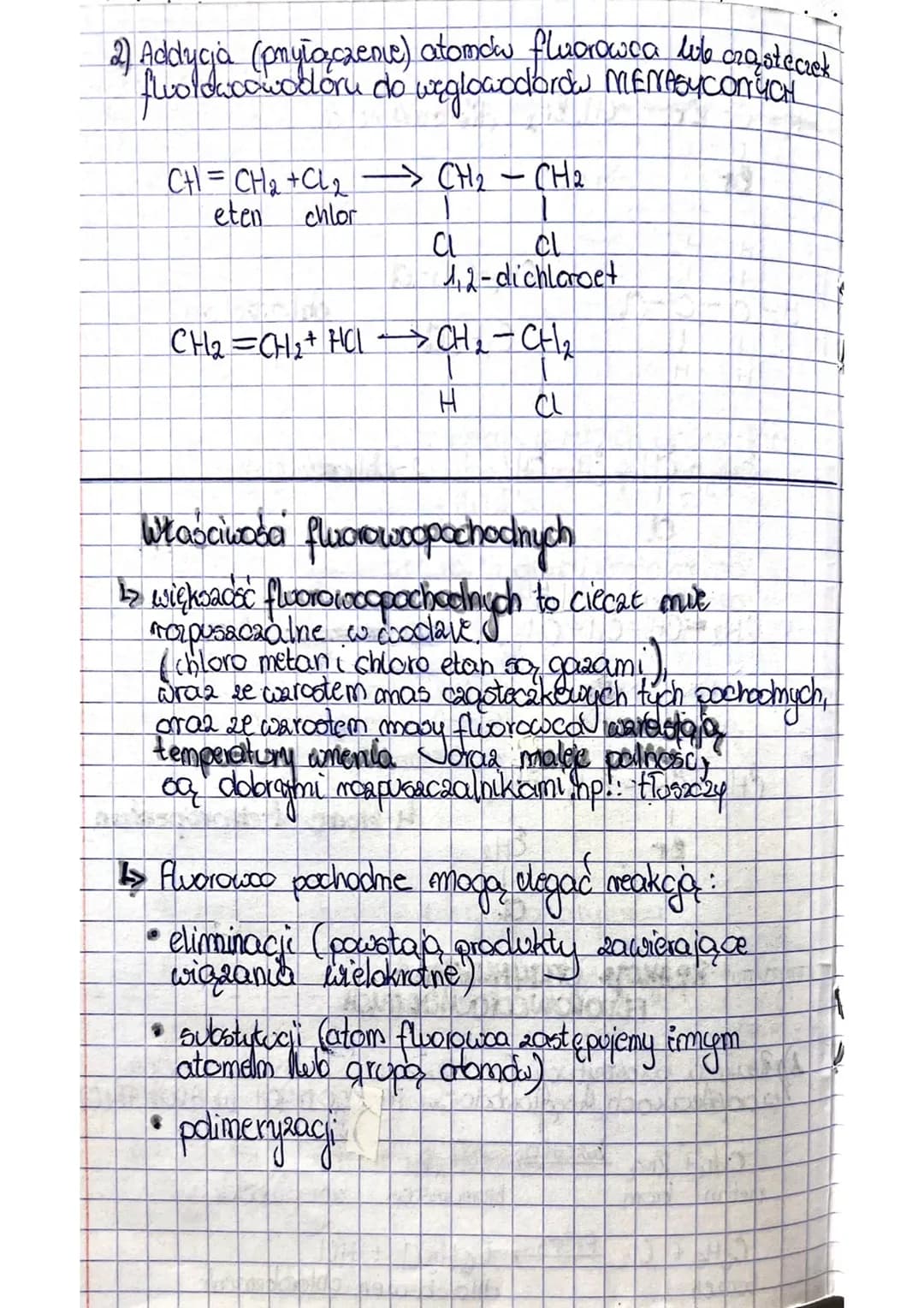 T: Fluorowcopochodne
4) Pochodme weglowodorów zawierają, w swoich crastecekach
atomy węgia, woobru oraz atomy imych pierwiastka
pp. then, si