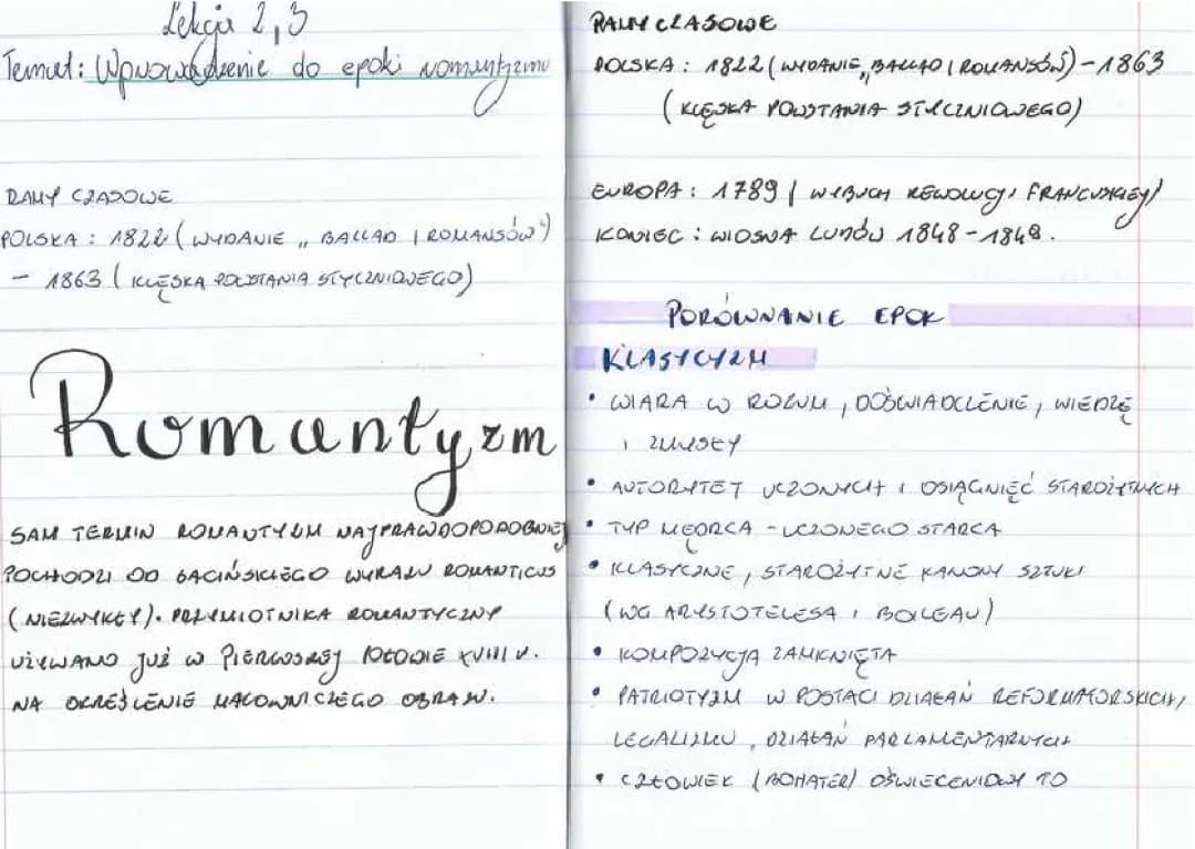 Romantyzm w Polsce: Ramy czasowe, Cechy i Najsłynniejsi Twórcy