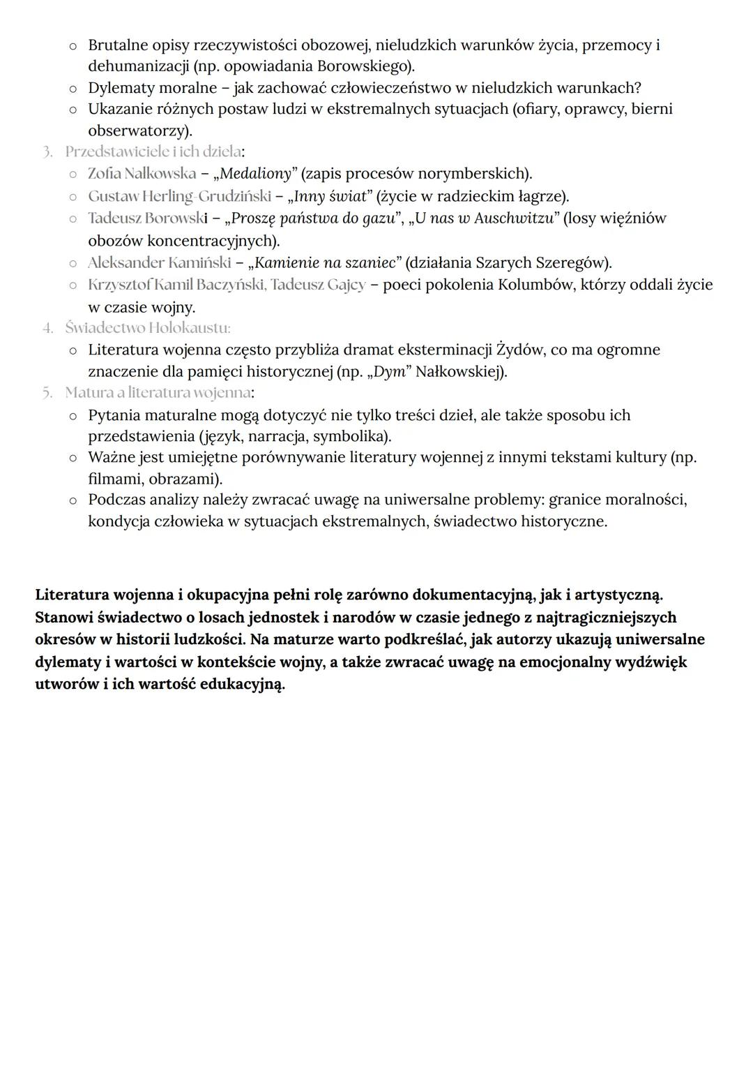 WOJNA + OKJPACJA
Nazwa epoki
⚫ Literatura wojenna i okupacyjna (część literatury współczesnej).
Ramy czasowe
⚫ Epoka: Literatura ta należy d