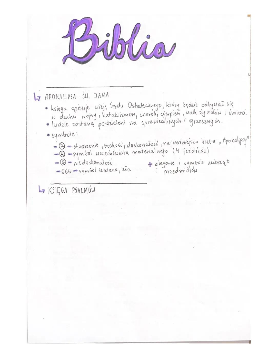 PSALM.
PIESN
PRZY PONIES
LIST
HYMN
Biblia
KSIĘGA RODZAJU
opis stworzenia świata, Bog stwarze człowieka na własne podobieństwo
dzieje Adama
E