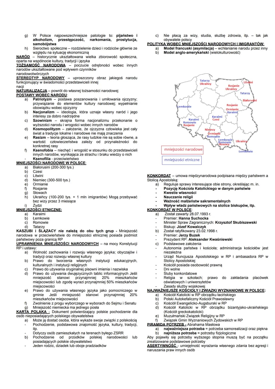1 PODSTAWOWE TERMINY:
a)
b)
2 ROLA SPOŁECZNA - oczekiwania odnoszące się do zachowania
osoby, zajmującej daną pozycję społeczną
w strukturze