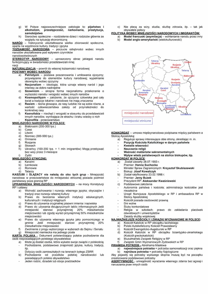1 PODSTAWOWE TERMINY:
a)
b)
2 ROLA SPOŁECZNA - oczekiwania odnoszące się do zachowania
osoby, zajmującej daną pozycję społeczną
w strukturze