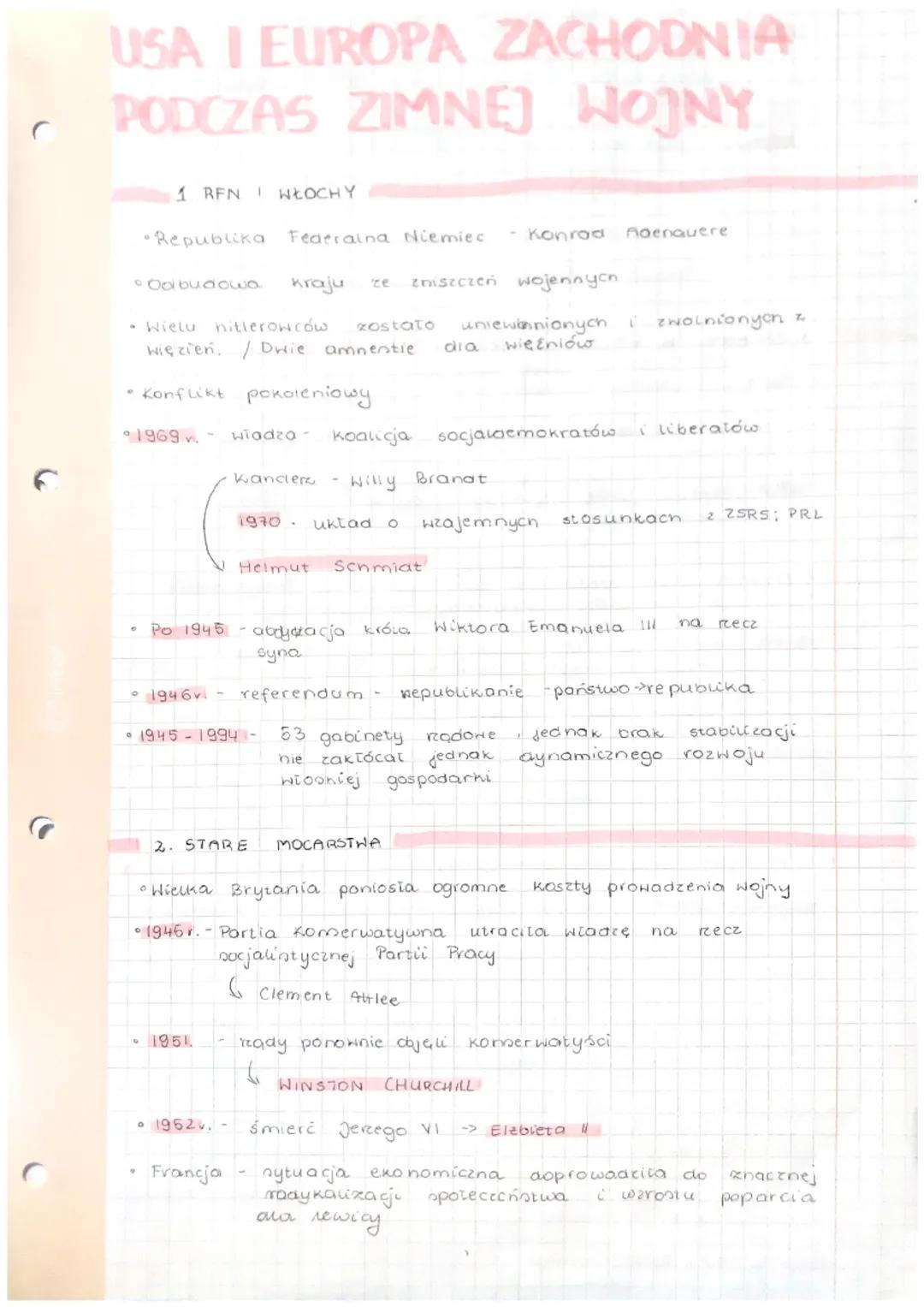 Relacje USA i Europy Zachodniej w czasie zimnej wojny