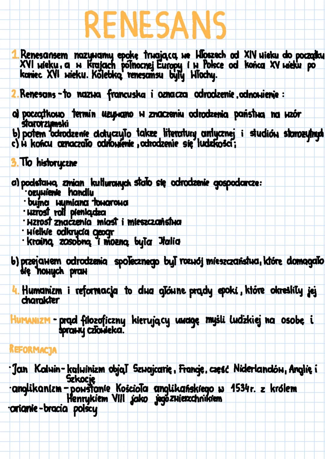 Renesans- epoka literacka 