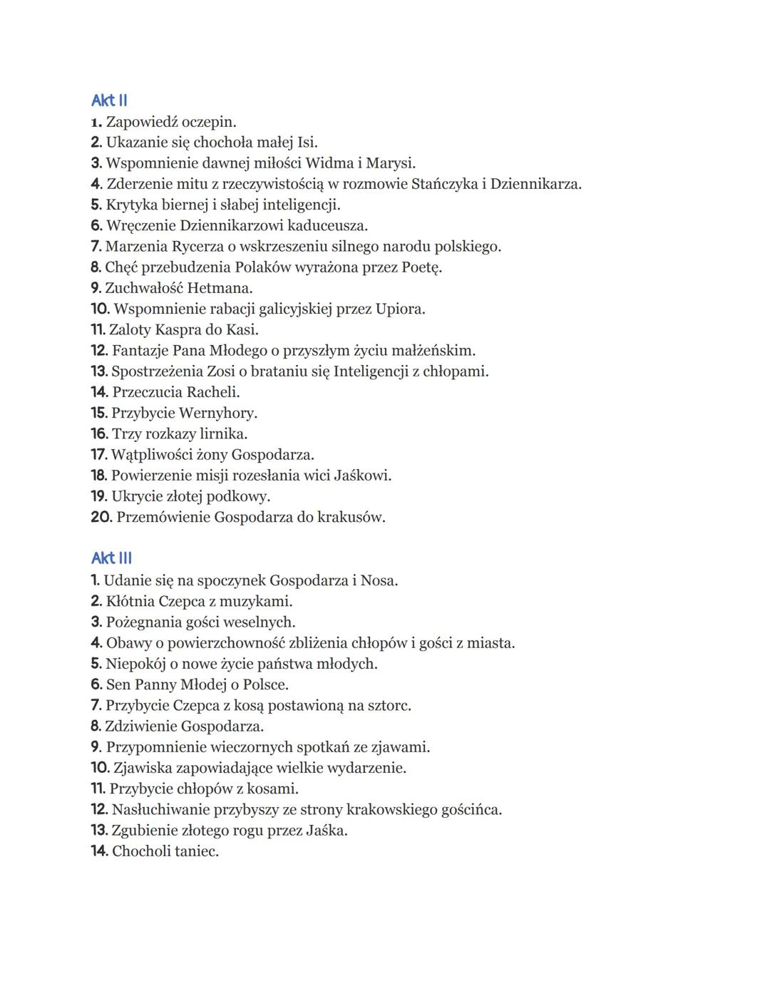 # WESELE

rodzaj literacki: dramat
gatunek literacki: dramat symboliczny

czas i miejsce akcji: 1900 r. noc listopadowa (20-21 listopada), B