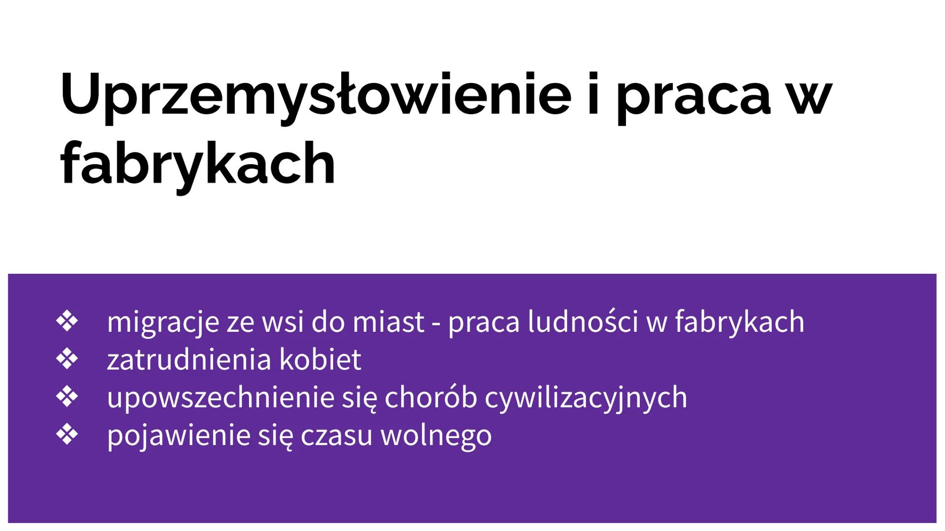 ZMIANY
CYWILIZACYJNO -
SPOŁECZNE W XIX
WIEKU
ZOFIA KOZAK 3PA Omnibus -
autobus konny
Rozwój cywilizacyjny
11
gwałtowna urbanizacja w II poł.