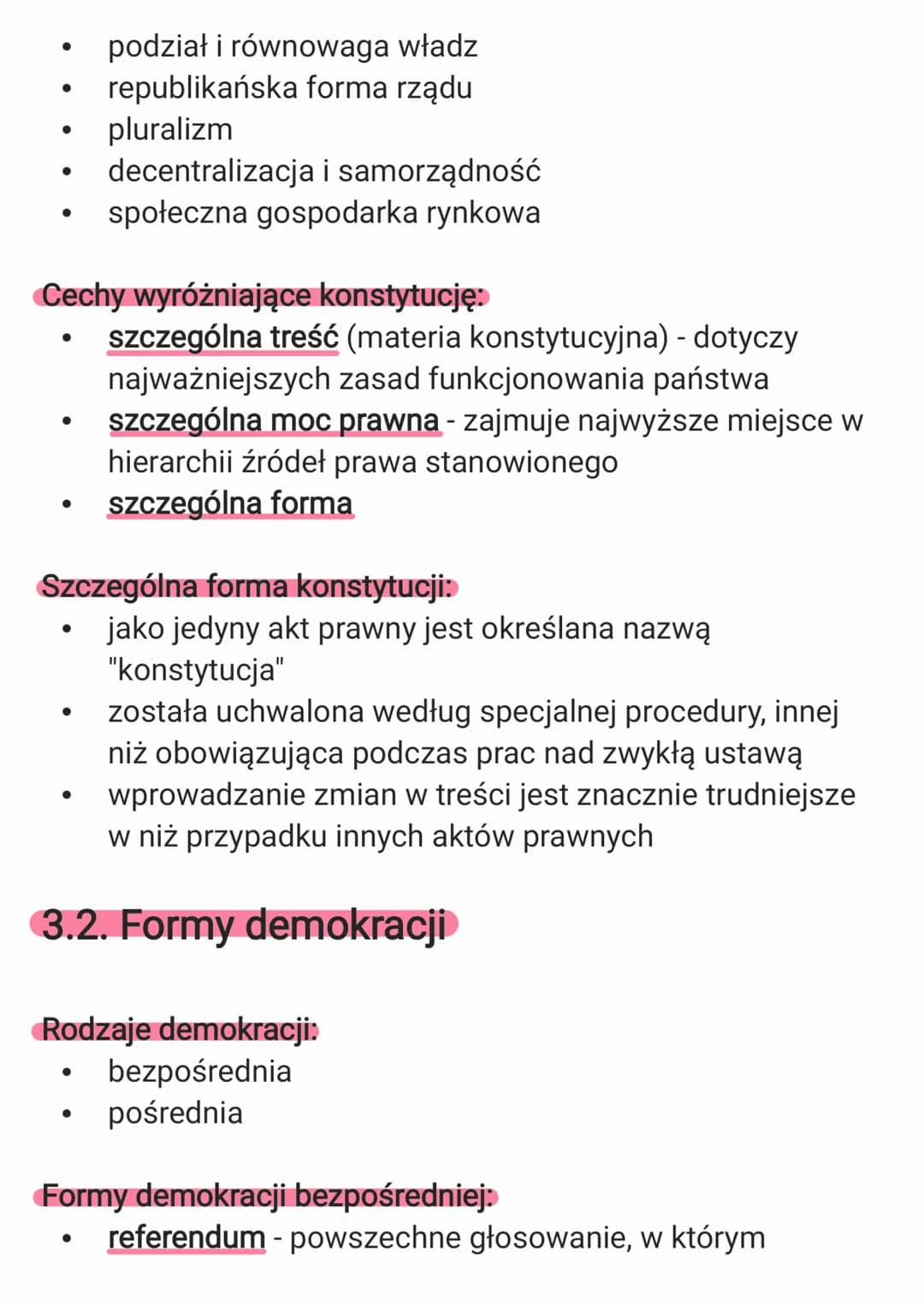 3. Organy władzy publicznej w
Polsce
3.1. Konstytucja Rzeczpospolitej Polskiej
Nazwa
Data
konstytucji uchwalenia
Konstytucja 3 3.05.1791
maj